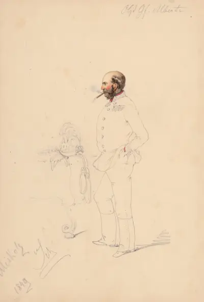 Man med cigarr av Friedrich Carl von Scheidlin
