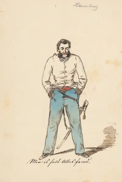 Man med händerna i fickorna av Friedrich Carl von Scheidlin