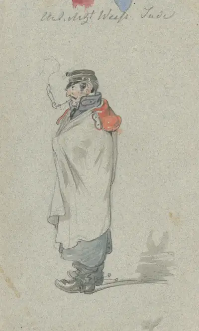 Soldat im Umhang von Friedrich Carl von Scheidlin