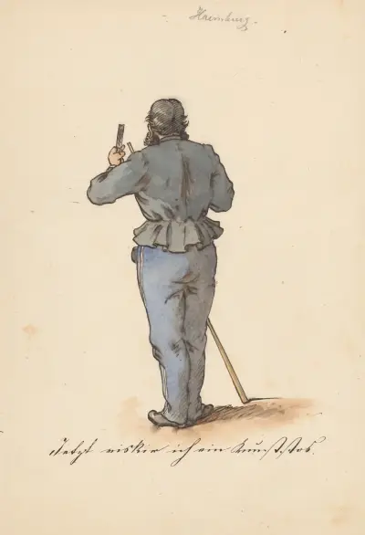 Stående man från ryggen av Friedrich Carl von Scheidlin