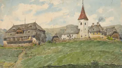 Vy över St. Johann av Friedrich Carl von Scheidlin