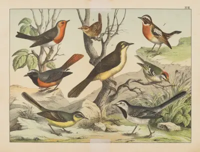 Historja naturalna ptakow (Natural history of birds) Pl.18 av Gotthilf Heinrich von Schubert