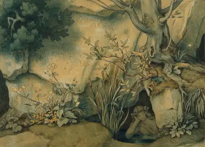 Den sköna Melusine; I. Melusinas källa av Moritz von Schwind