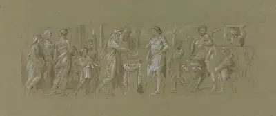 Aeneas giftermål med Lavinia av Moritz von Schwind