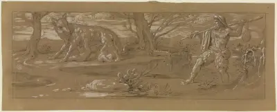 Varginnan med Romulus och Remus av Moritz von Schwind