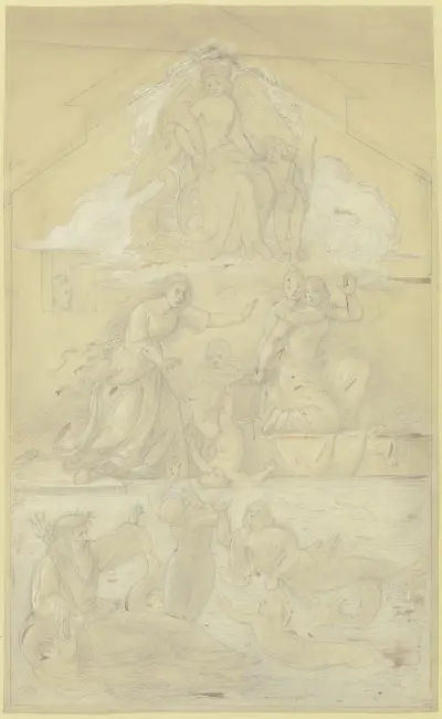 Entwurf für eine Märchenillustration av Moritz von Schwind