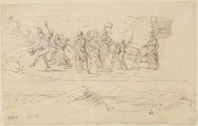 Skördetåg i Italien av Moritz von Schwind