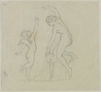 Eros und Aphrodite av Moritz von Schwind