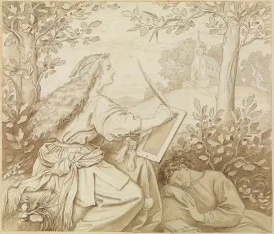 Erzengel Michaels Feder von Moritz von Schwind
