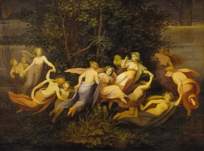 Älvdans i alskogen av Moritz von Schwind
