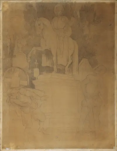 Kyrkogårdsscen ur Wolfgang Amadeus Mozarts opera Don Giovanni av Moritz von Schwind