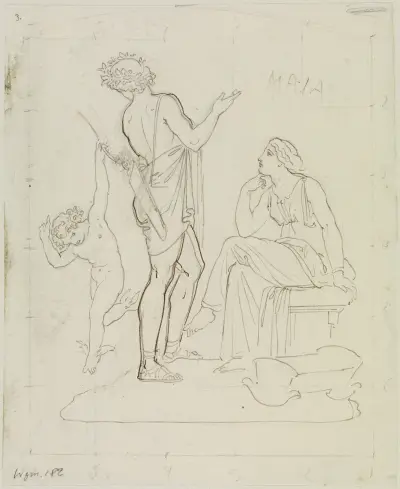 Hermes, Apoll und Maja av Moritz von Schwind