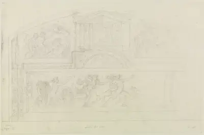 Kephalos und Prokris – Endymion – Narziss – Meleager und Atalante – Artemis, den Aktaion verfolgend av Moritz von Schwind