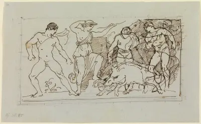 Meleager och Atalante av Moritz von Schwind
