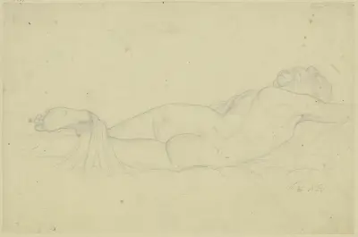 Schlafender Hermaphrodit (Hermaphroditus Borghese) av Moritz von Schwind
