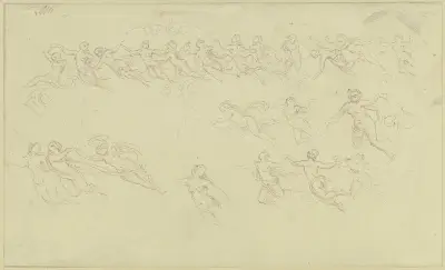 Studienblatt; Eltanz von Moritz von Schwind