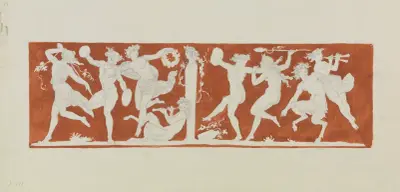 Dans av satyrer och backanter kring Dionysos' herm av Moritz von Schwind