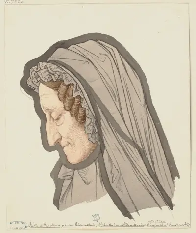 Bildnis Antonie Brentano geb. von Birkenstock av Eduard von Steinle
