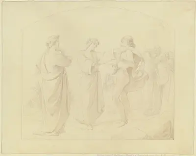 Casella sjunger en canzone av Dante av Eduard von Steinle