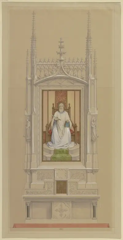 Entwurf eines Bartholomäus-Altars für den Frankfurter Dom av Eduard von Steinle