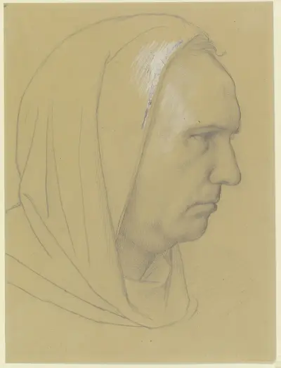 Head of Albertus Magnus av Eduard von Steinle