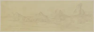 Italienskt bergslandskap av Eduard von Steinle