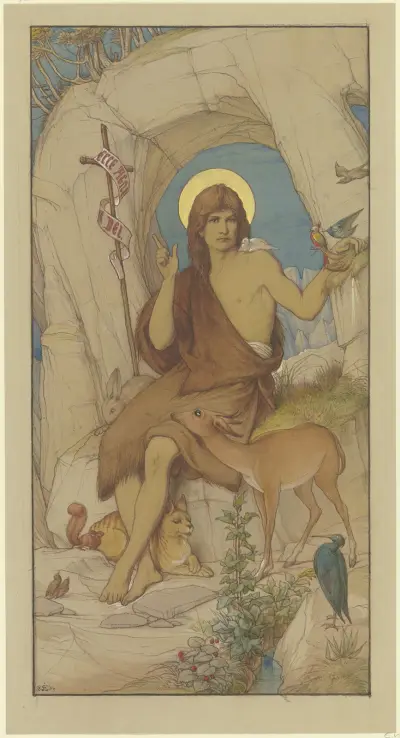 John the Baptist in the Wilderness av Eduard von Steinle