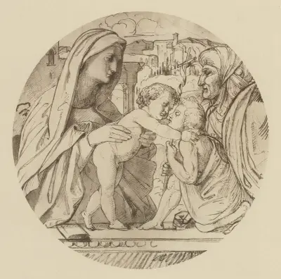 Madonnan med barnet, den heliga Elisabet och den heliga Johannes av Eduard von Steinle