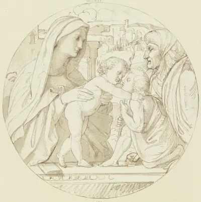 Madonna mit Elisabeth und dem kleinen Johannes von Eduard von Steinle