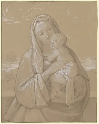 Madonna med barn av Eduard von Steinle