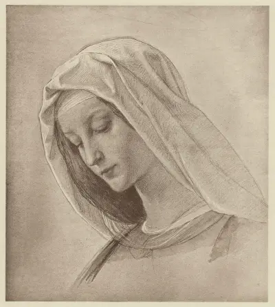 Madonnenkopf av Eduard von Steinle