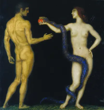 Adam and Eve av Franz von Stuck