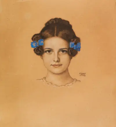 Bildnis der Tochter Mary, 1906 av Franz von Stuck