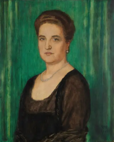 Porträtt av dam (Martha Butzer) av Franz von Stuck