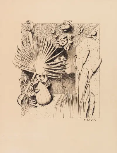 Utkast till en tavelram av Franz von Stuck