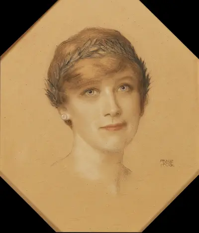 Kvinnopporträtt av Franz von Stuck