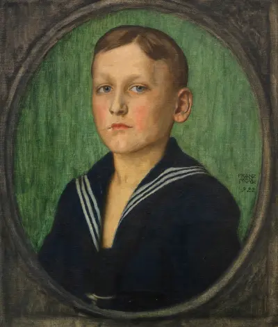 Pojkporträtt (Heinrich Butzer) av Franz von Stuck