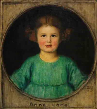 Flickporträtt (Anna-Lore Butzer) av Franz von Stuck