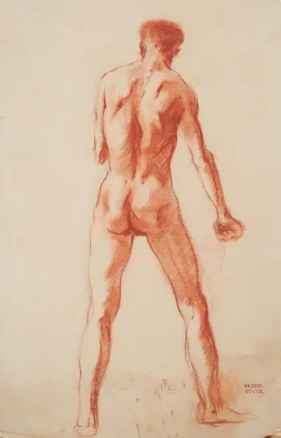 Manlig akt av Franz von Stuck