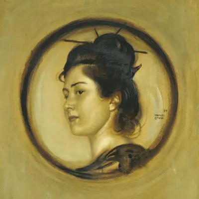 Marie i japansk dräkt av Franz von Stuck