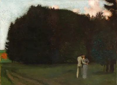 Paar am Waldrand av Franz von Stuck