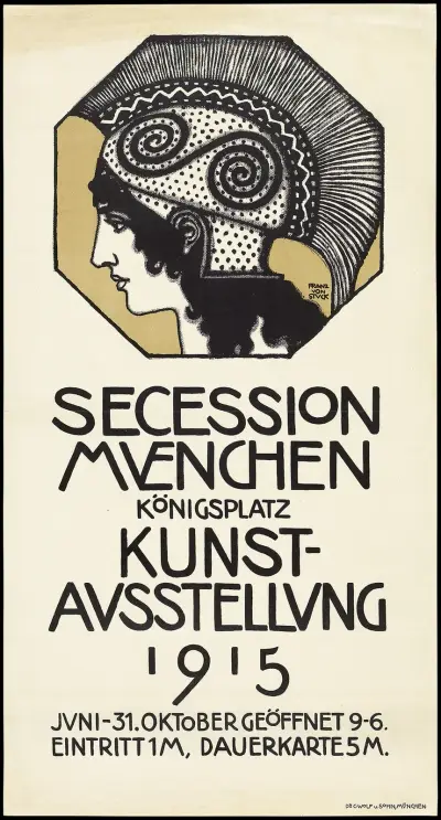 Affisch för Sezession-utställningen i München 1915 av Franz von Stuck