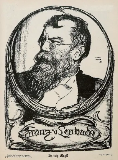 Porträtt av Franz von Lenbach av Franz von Stuck