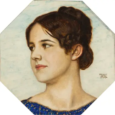 Porträtt av hans dotter Marie av Franz von Stuck