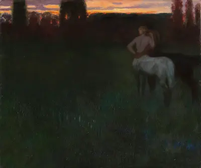 Západ slunce, Franz von Stuck