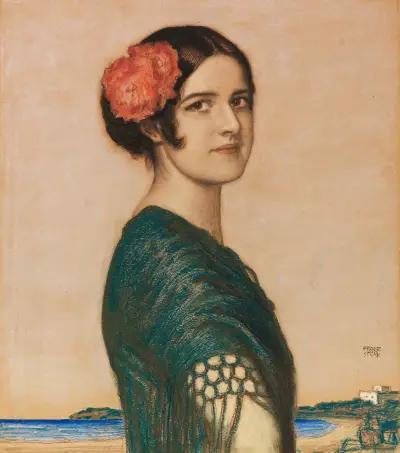 Dcera Mary jako Španělka, Franz von Stuck