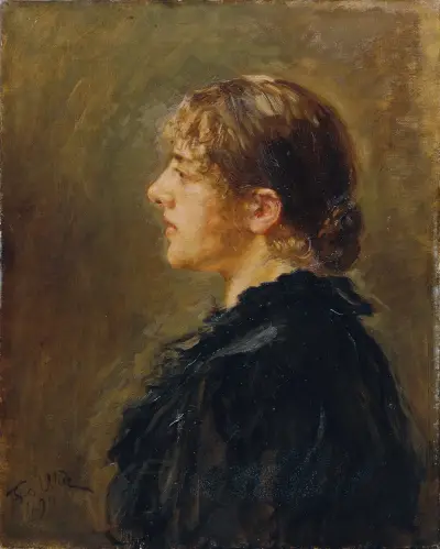 Die Tochter des Künstlers av Fritz von Uhde