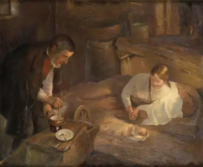 Heilige Nacht av Fritz von Uhde