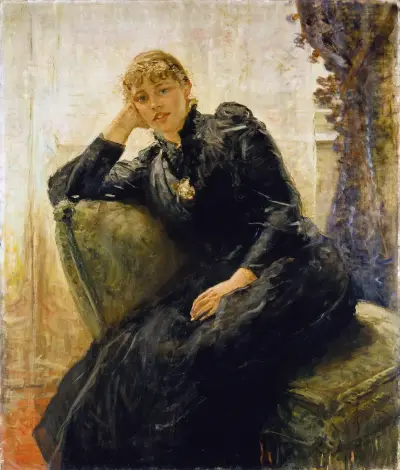 Portrait of a Lady (Portrait of Therese Karl) av Fritz von Uhde