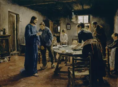 The Mealtime Prayer av Fritz von Uhde